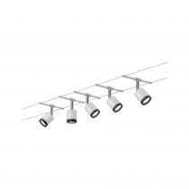 Système câbles TubeLED 5x4W Chrome/Chrome mat  (3981 )