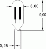 T1 3x9 65v 0,3ma neon (119405)