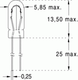 T13/4 5,9x13 12v 30ma l115 (017818)