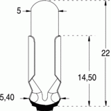 T4,7 5,4x22 12v 50ma (015715)