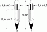 T5,5 5x30 110v 1,5ma fluo (015080)