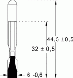 T6,5 33/45ma 12v 6x44 (011800)