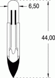 T6,8g 6x44 110v 1,5ma fluo (015040)