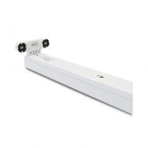 T8 SUPPORT DOUBLE TUBE 1500MM BLC L N MEME COTE (76108)