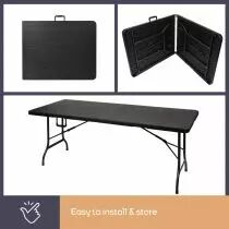 Table Pliante - Imitation Bois - 180 X 75 X 74 Cm (FP180W)