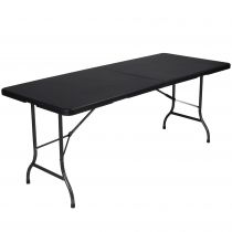 Table pliante - imitation rotin - 180 x 75 x 74 cm (FP180R)