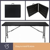 Table pliante - imitation rotin - 180 x 75 x 74 cm (FP180R)