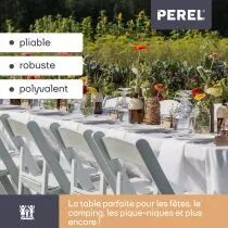 Table pliante - imitation rotin - 180 x 75 x 74 cm (FP180R)