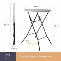 Table Pliante - Rond - &Oslash; 80 X 110 Cm (FP185N)