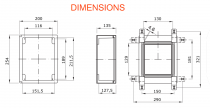 Tableau etanche 200x254x135 porte pleine (GW44808)