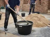 TALIAPLAST - CUVE DE CHANTIER - 45L - CAOUTCHOUC - 2 POIGN&Eacute;ES