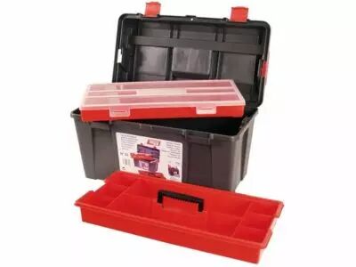 TAYG - COFFRE � OUTILS - 480 x 258 x 255 mm - AVEC PLATEAU ET BAC