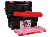 TAYG - COFFRE À OUTILS - 580 x 285 x 290 mm - AVEC PLATEAU ET BAC
