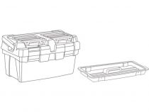 TAYG - COFFRE À OUTILS - 600 x 305 x 295 mm - AVEC PLATEAU AMOVIBLE