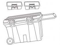 TAYG - COFFRE À OUTILS - ROULETTES - 775 x 472 x 493 mm - AVEC PLATEAU AMOVIBLE
