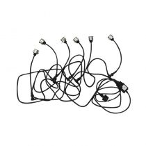 TERRASSO KIT SPOT 6 X 0,6W 12V 4000K ROND IP67 + ALIM (70751)