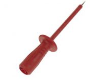 Test probe with elastic,shatter-proof insulated sleeve, female socket 4mm safety (pruef2600 red) (HM5412S)