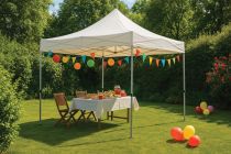 Tonnelle pliante professionnelle - blanc - 3 x 3m (GZB5PRO)