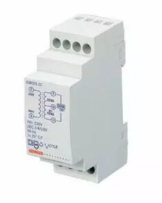 Transformateur pour sonnerie - 15va 230/12+12=24v - 2 modules