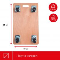 TRANSPORTEUR DE MEUBLES - 650 x 400 mm - CHARGE MAX. 400 kg