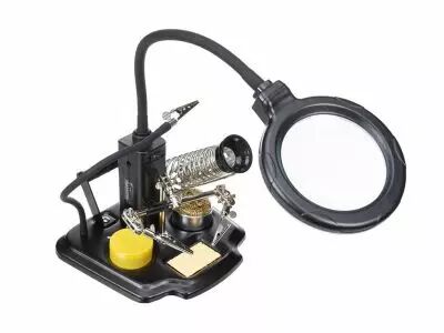 TROISI�ME MAIN AVEC LOUPE ET OUTILS DE SOUDAGE (VTHHSC)
