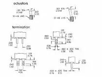 Ts-4 inverseur subminiature (pcb sans thd)1p on-on (TS-4CE)