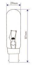 TUBE C6 60W 230V B22 FILAMENT RENF. CL