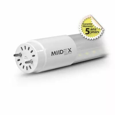 TUBE LED T8 1500M 18W 4000K TRANSP 180LM/W 85-265V LN STARTER 5A (X10) (100536)