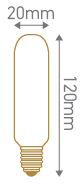 Tube T20 Filament LED 120mm 4W E14 2700K 400Lm Claire (14621)