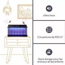 Tue-insectes &eacute;lectrique - 2 x 15w - usage ext&eacute;rieur (GIK11)