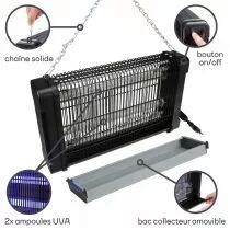 Tue-Insectes &Eacute;lectrique 360&deg; - 2 X 10 W (GIK08ON)