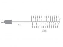 Twistlight LED - 12 m - 1020 lampes blanc chaud - fil noir - 31V (TWL-LED-12-1020-31V-UW)