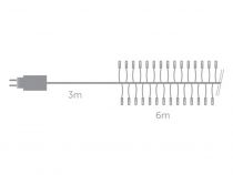 Twistlight LED - 6 m - 510 arizona lampes blanches - fil noir - 31V (TWL-LED-6-510-31V-AW)