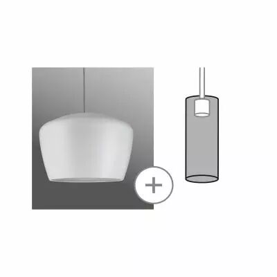 URail abat-jour en m�tal 2Easy Pom Blanc d�poli max. 50W (95438)