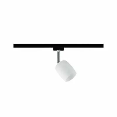 URail Spot Blossom Noir/d�poli Verre clair/satin� max. 1x10W GU10 sans ampoules (96966)