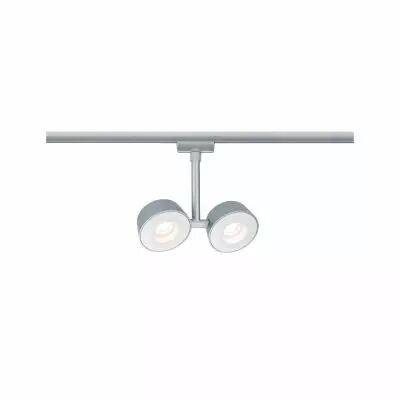 URail Spot LED Double Pellet 2x4W Chrome mat / Blanc gradable (95471)