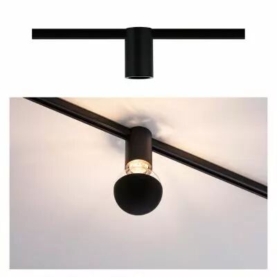 URail Spot plafond Socket Noir max. 1x20W E27 gradable sans ampoules (94975)