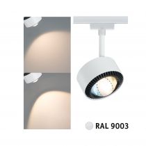 URail Spot sur rail LED Aldan Spot individuel 500lm 8W White Switch  230V Blanc de sécurité
