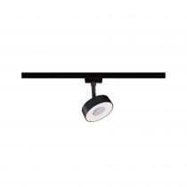 URail Spot sur rail LED Circle 210lm 5W White Switch  230V Noir mat