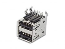Usb a femelle, double connecteur 90°, pour ci (CC090)