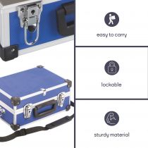 Valise aluminium 330 x 230 x 150mm - bleu (1821-BL)