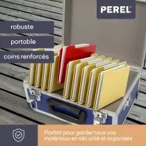 Valise aluminium 330 x 230 x 150mm - bleu (1821-BL)
