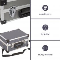 Valise aluminium 330 x 230 x 150mm - gris (1821-G)