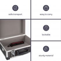 Valise aluminium 330 x 230 x 150mm - noir (1821-N)