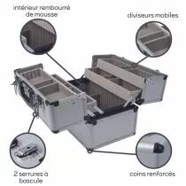 Valise aluminium 360 x 220 x 250mm (1819-2)