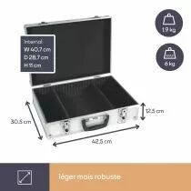 Valise aluminium 425 x 305 x 125mm (1819)