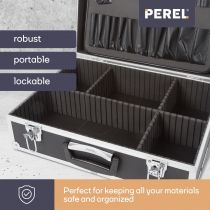 Valise aluminium 455 x 330 x 152mm noir (1819-1)