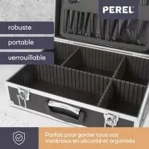 Valise aluminium 455 x 330 x 152mm noir (1819-1)