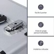 Valise aluminium 455 x 330 x 165mm (1819-3)