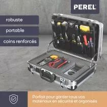 Valise d\'outillage avec des coins arrondis en aluminium 430 x 300 x 150mm (1827-1)
